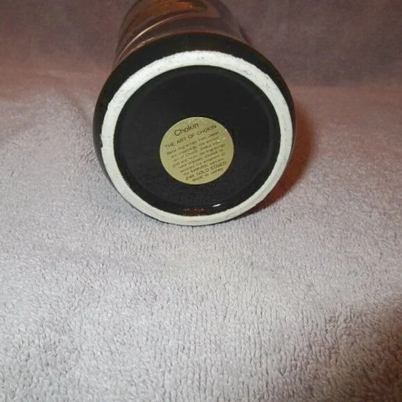 60s Vintage JAPAN Art of Chokin 24K Gold VASE Etched COPPER Gilded PAGODA Asian - Picture 9 of 10